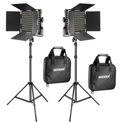 ციფრული კამერა Neewer 2 Pieces Bi color 660 LED Video Light and Stand Kit